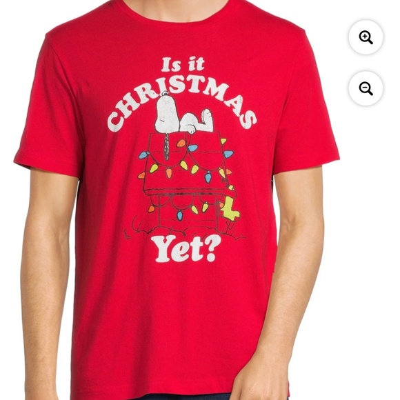 Peanuts Snoopy Red Graphic Short Sleeve Tee Shirt Size Small - Picture 2 of 4